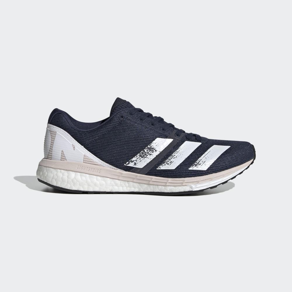 Adidasi Alergare Adidas Adizero Boston 8 Dama Romania - Bleumarin/Albi/Roz EH3134